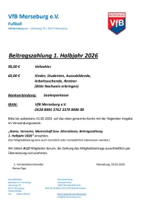 BEITRAGSZAHLUNG 1. HALBJAHR 2026